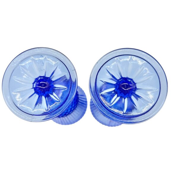 Avon Set of 2 Drinking Glasses Goblets 8 oz Blue George Washington Excellent - Picture 5 of 7